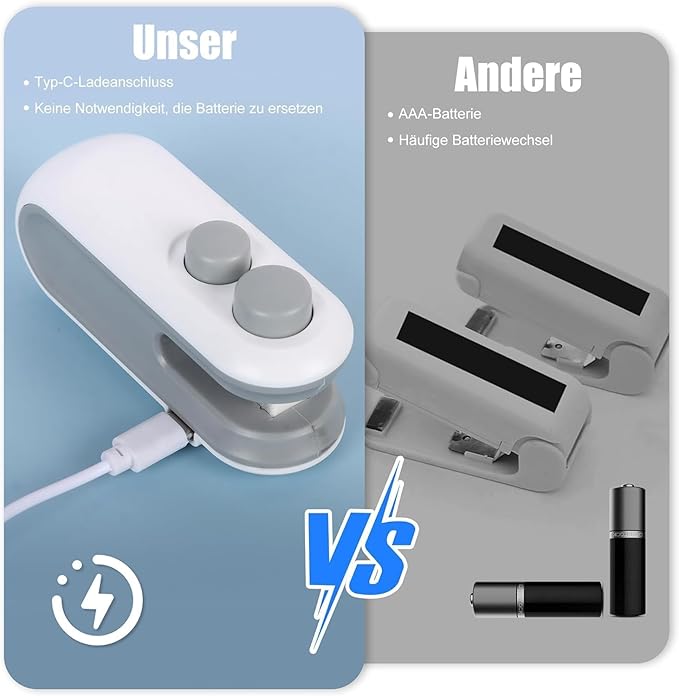 Portable Mini Sealing Machine 2 in 1 USB Rechargeable Magnetic Heat Sealing